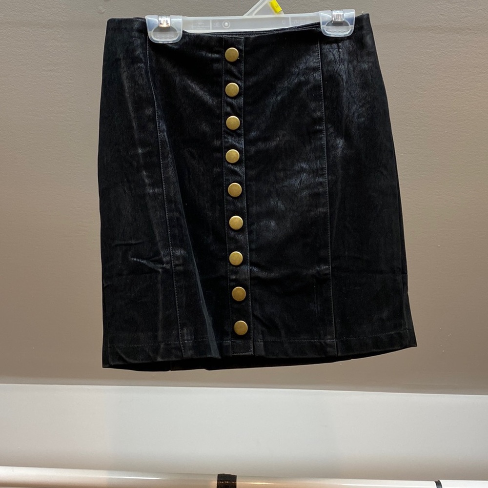 Faux suede skirt